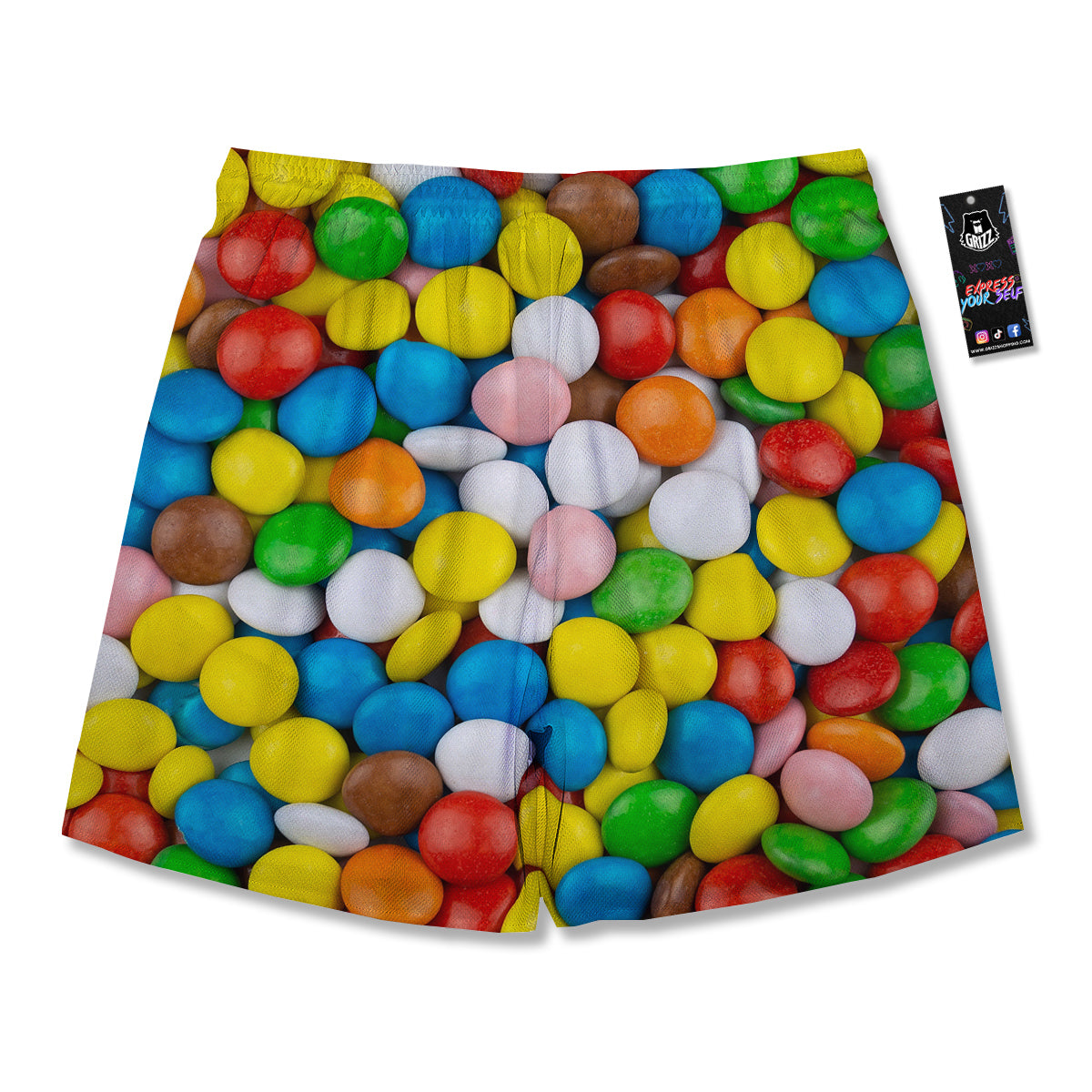 Candy Chocolate Colorful Print Men's Running Shorts-grizzshop