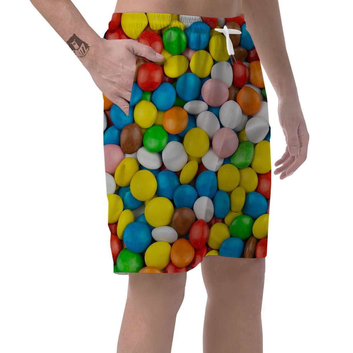 Candy Chocolate Colorful Print Men's Shorts-grizzshop