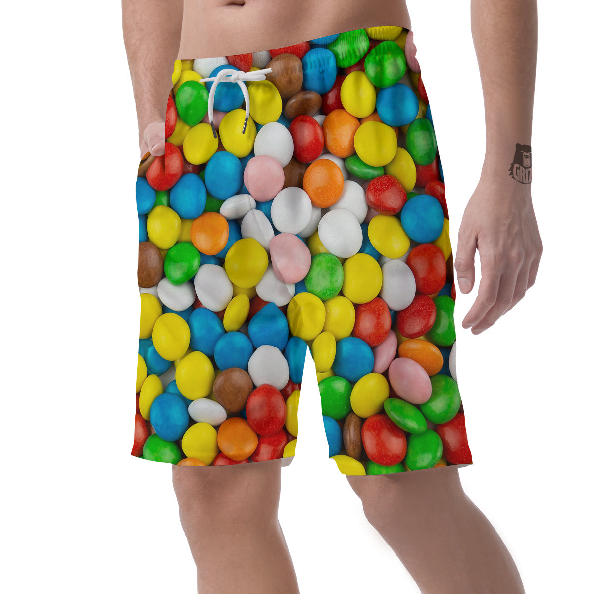 Candy Chocolate Colorful Print Men's Shorts-grizzshop