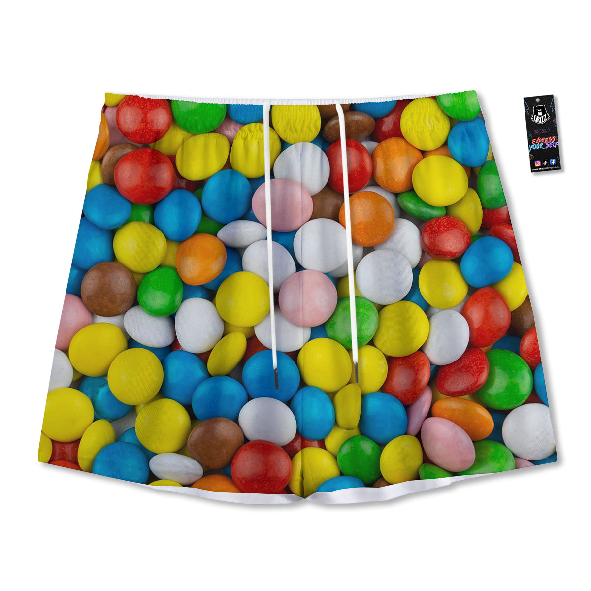 Christmas Decoration Print Pattern Mesh Shorts