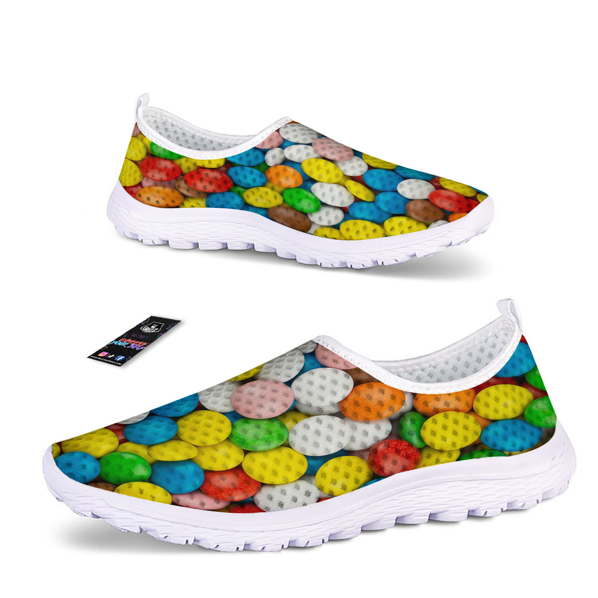 Candy Chocolate Colorful Print Nurse Shoes-grizzshop