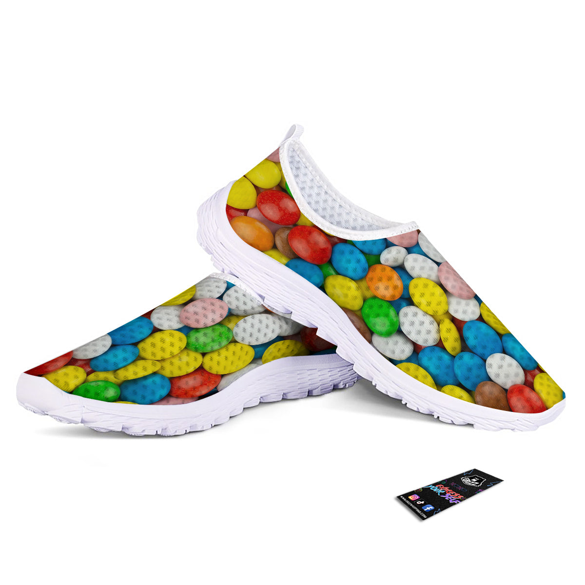 Candy Chocolate Colorful Print Nurse Shoes-grizzshop