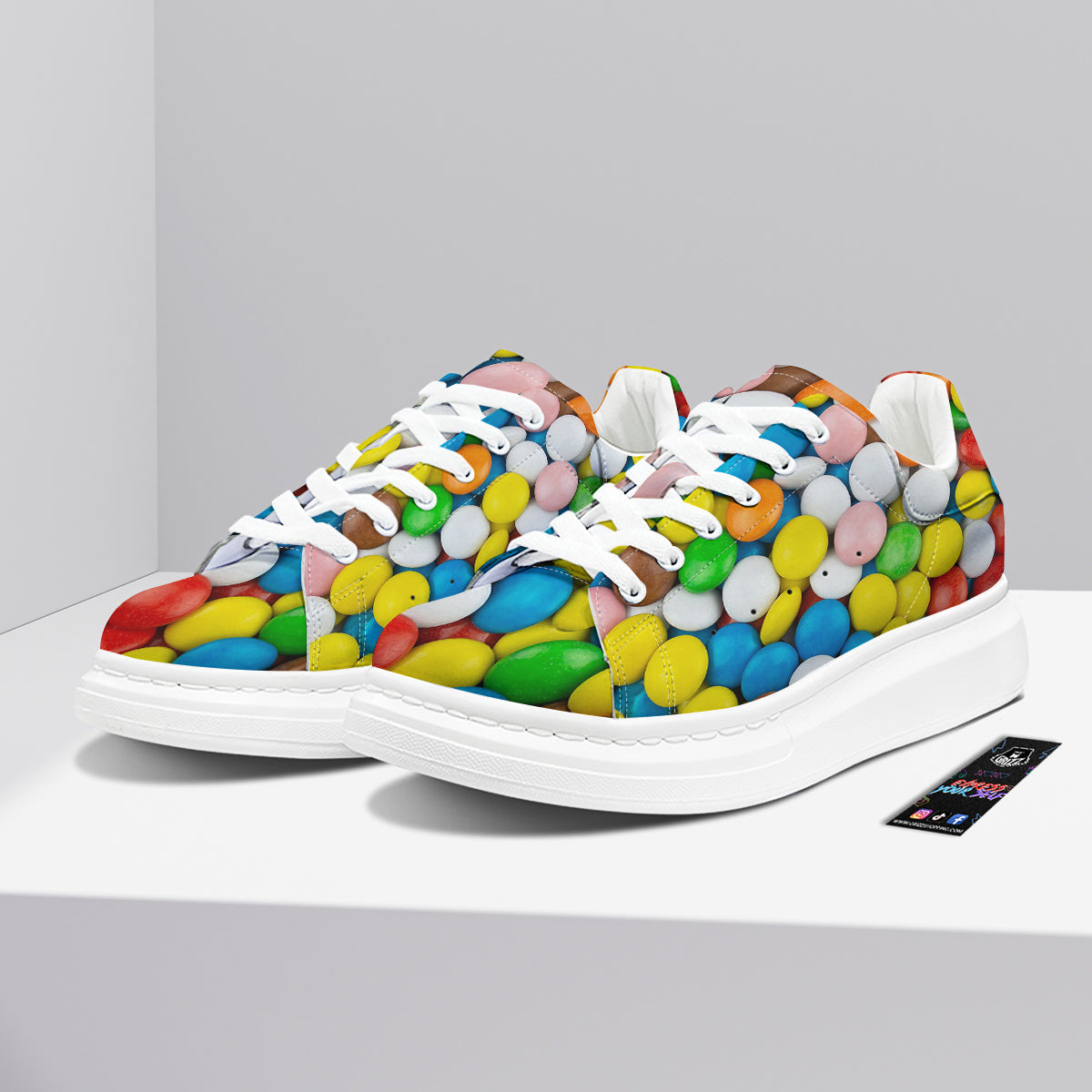 Candy Chocolate Colorful Print Platform Shoes-grizzshop