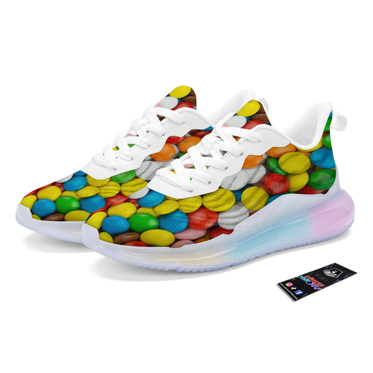 Candy Chocolate Colorful Print Running Sneakers-grizzshop