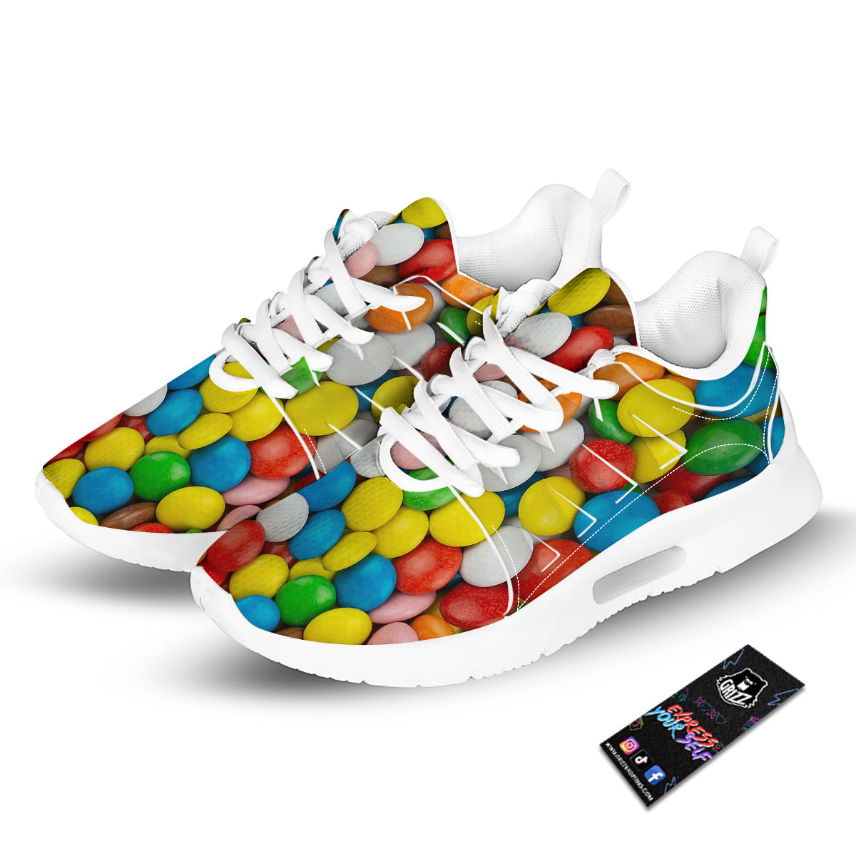 Candy Chocolate Colorful Print Tennis Shoes-grizzshop
