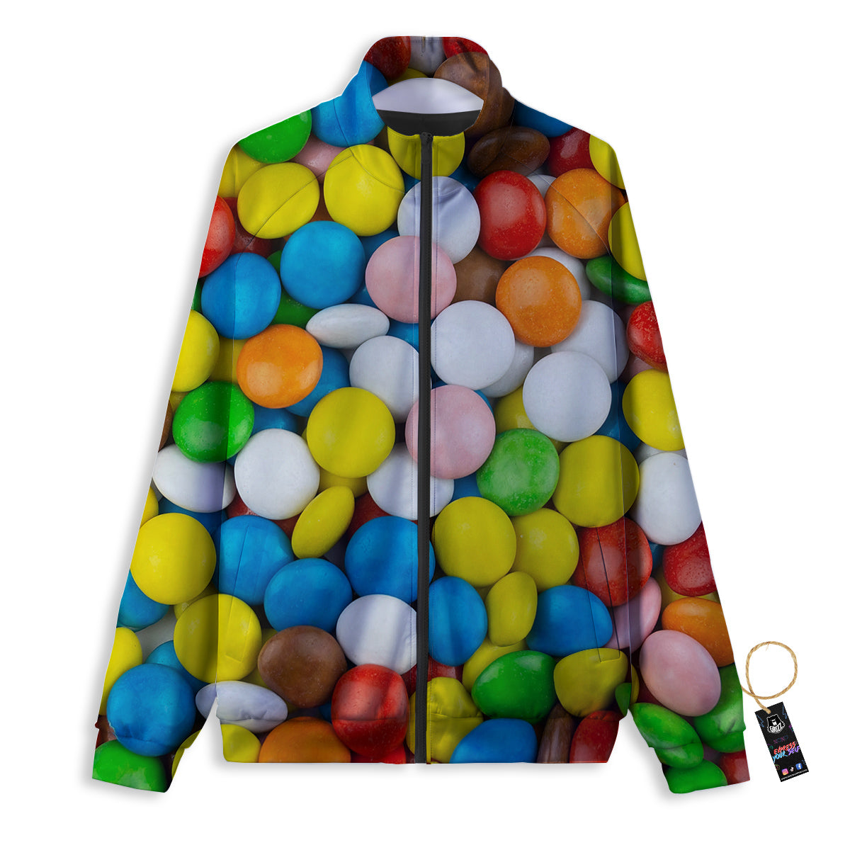Candy Chocolate Colorful Print Track Jacket-grizzshop