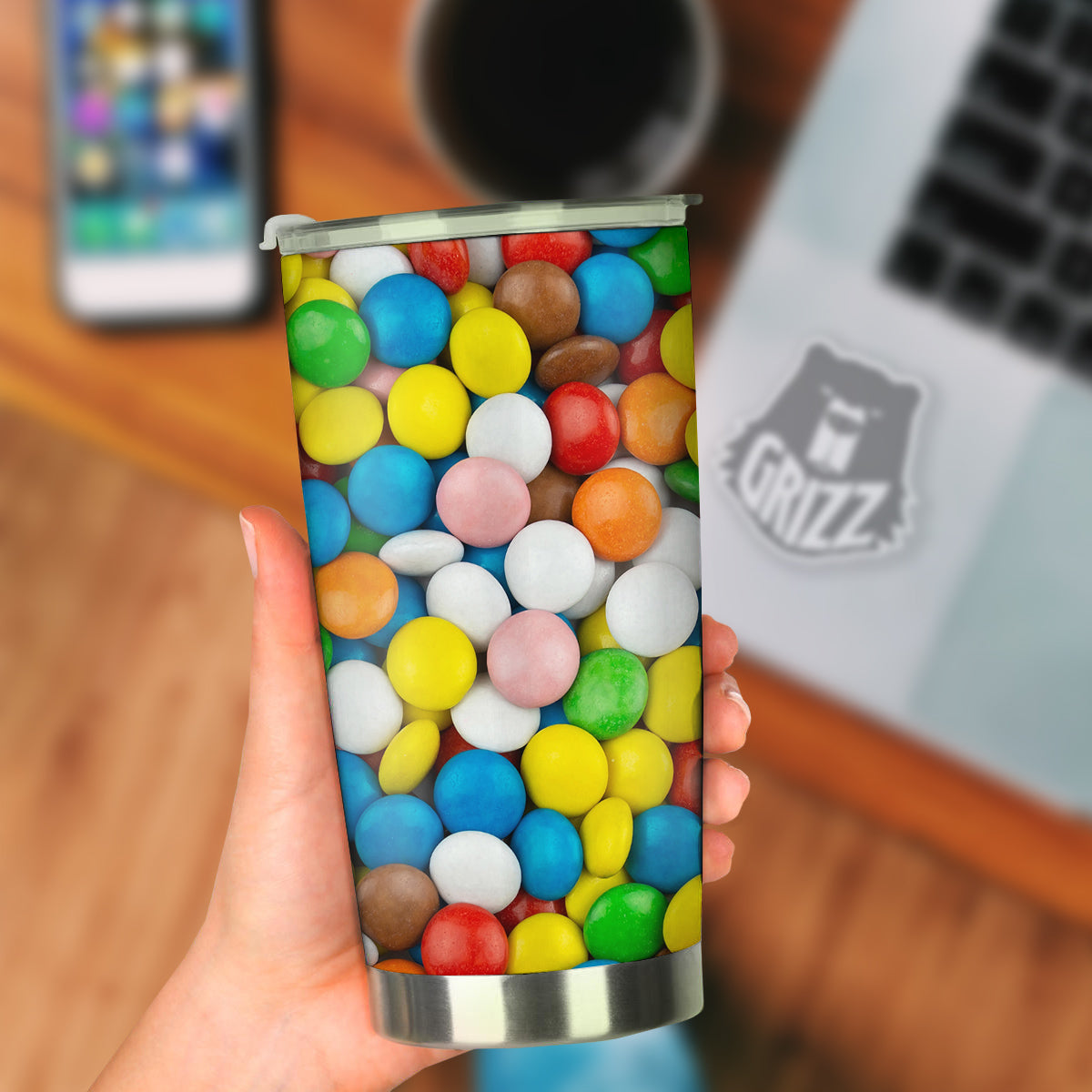 Candy Chocolate Colorful Print Tumbler-grizzshop