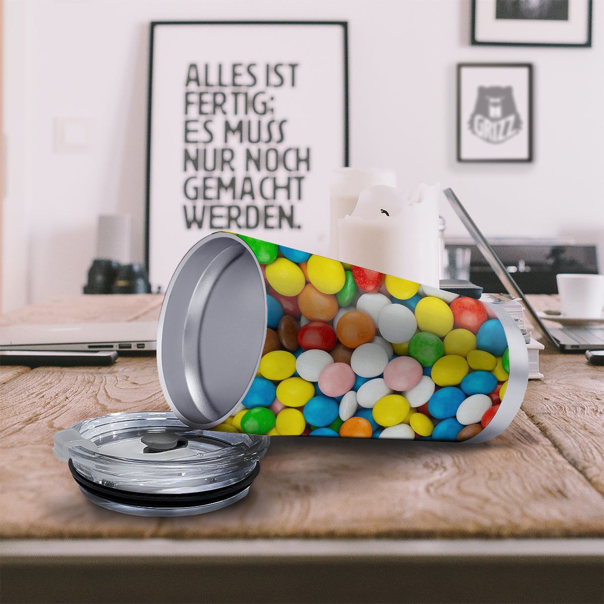 Candy Chocolate Colorful Print Tumbler-grizzshop