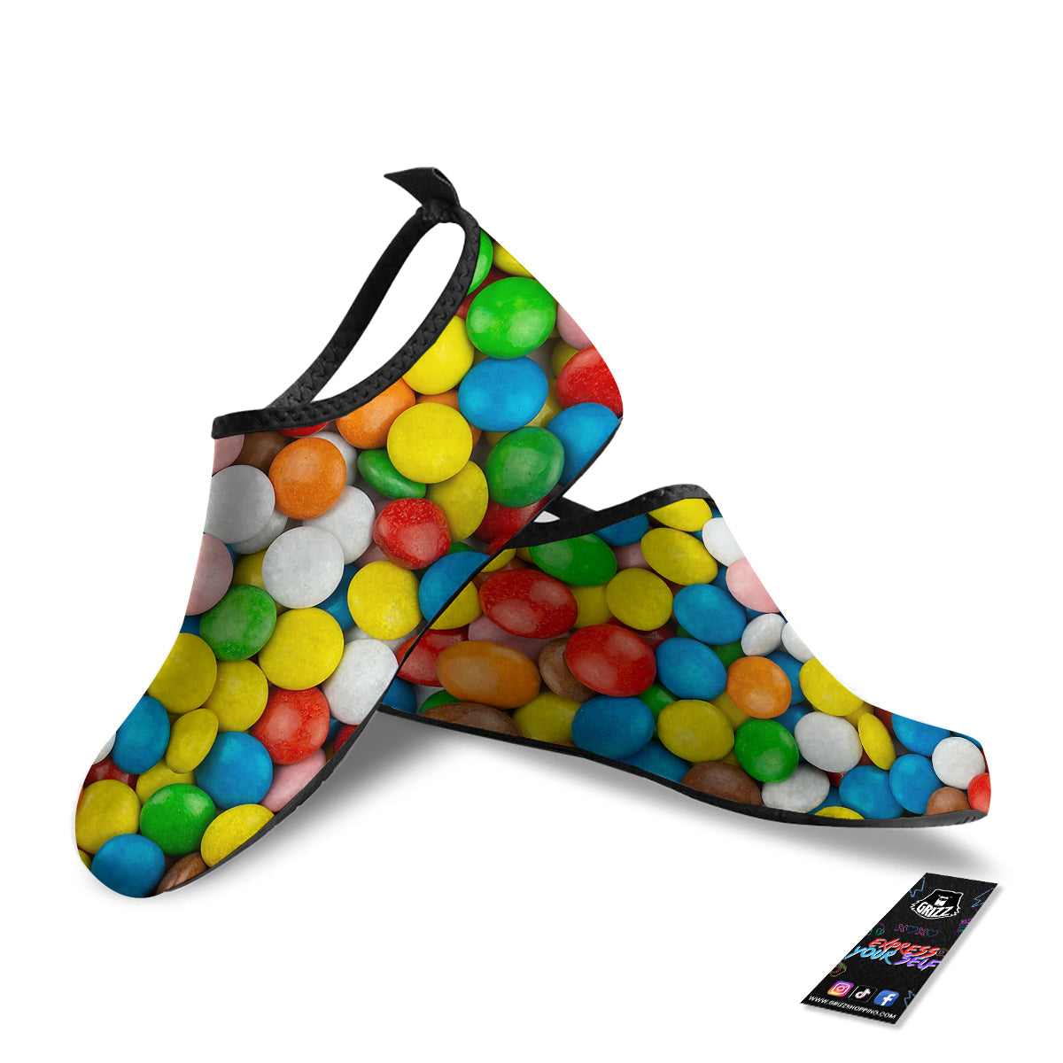 Candy Chocolate Colorful Print Water Shoes-grizzshop