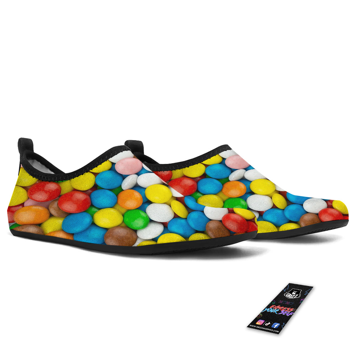 Candy Chocolate Colorful Print Water Shoes-grizzshop