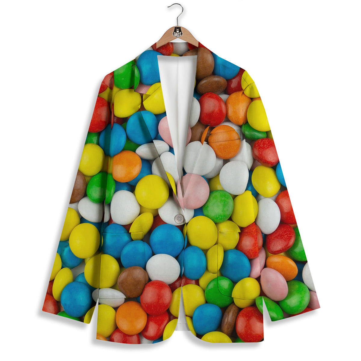 Candy Chocolate Colorful Print Women's Blazer-grizzshop