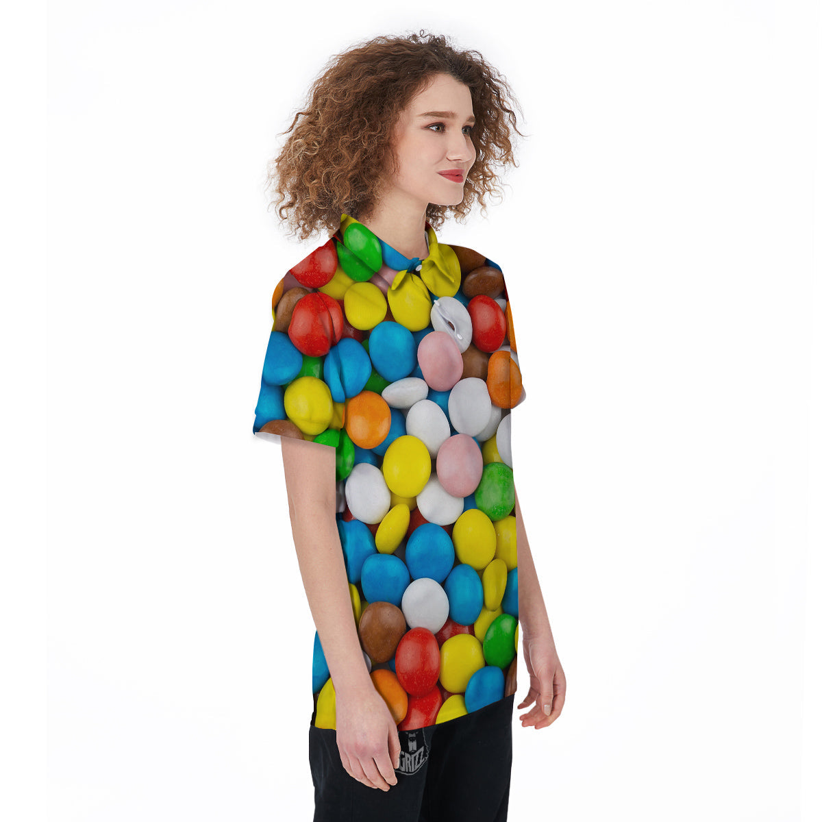Candy Chocolate Colorful Print Women's Golf Shirts-grizzshop