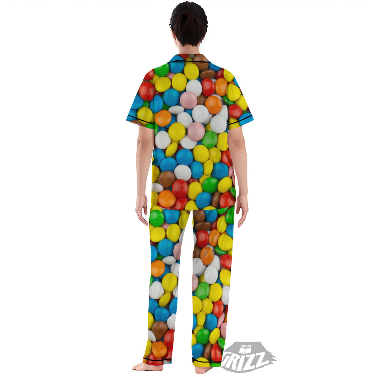 Candy Chocolate Colorful Print Women's Pajamas Set-grizzshop