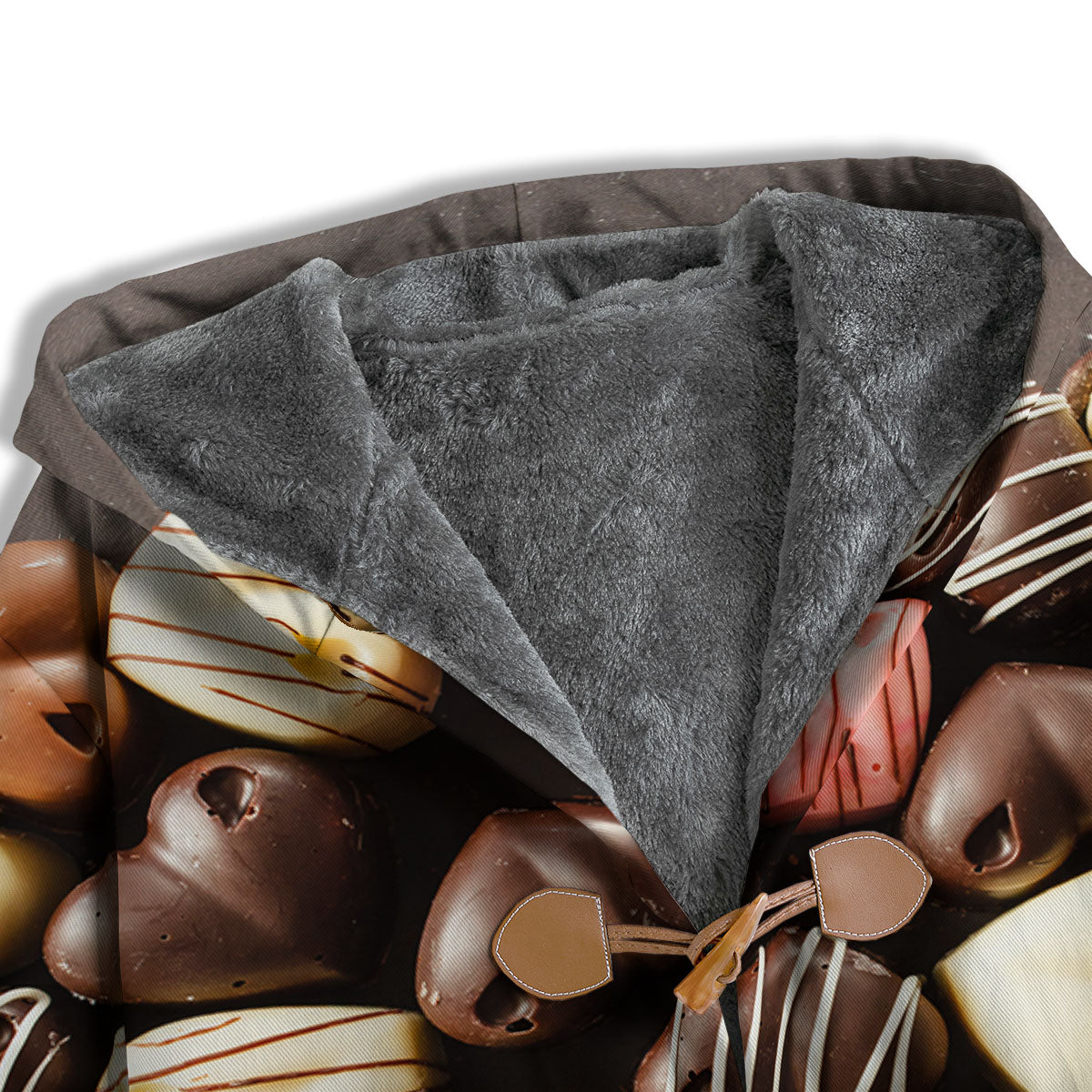 Candy Chocolate Heart Print Men's Windbreaker Jacket-grizzshop
