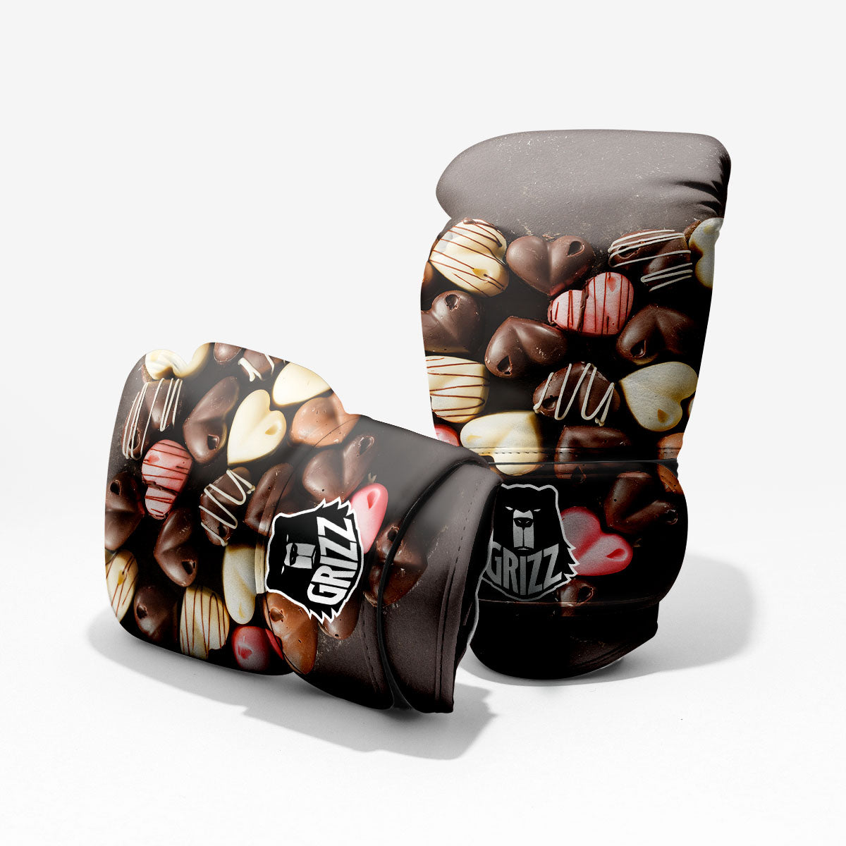 Candy Chocolate Heart Print Pro Boxing Glove