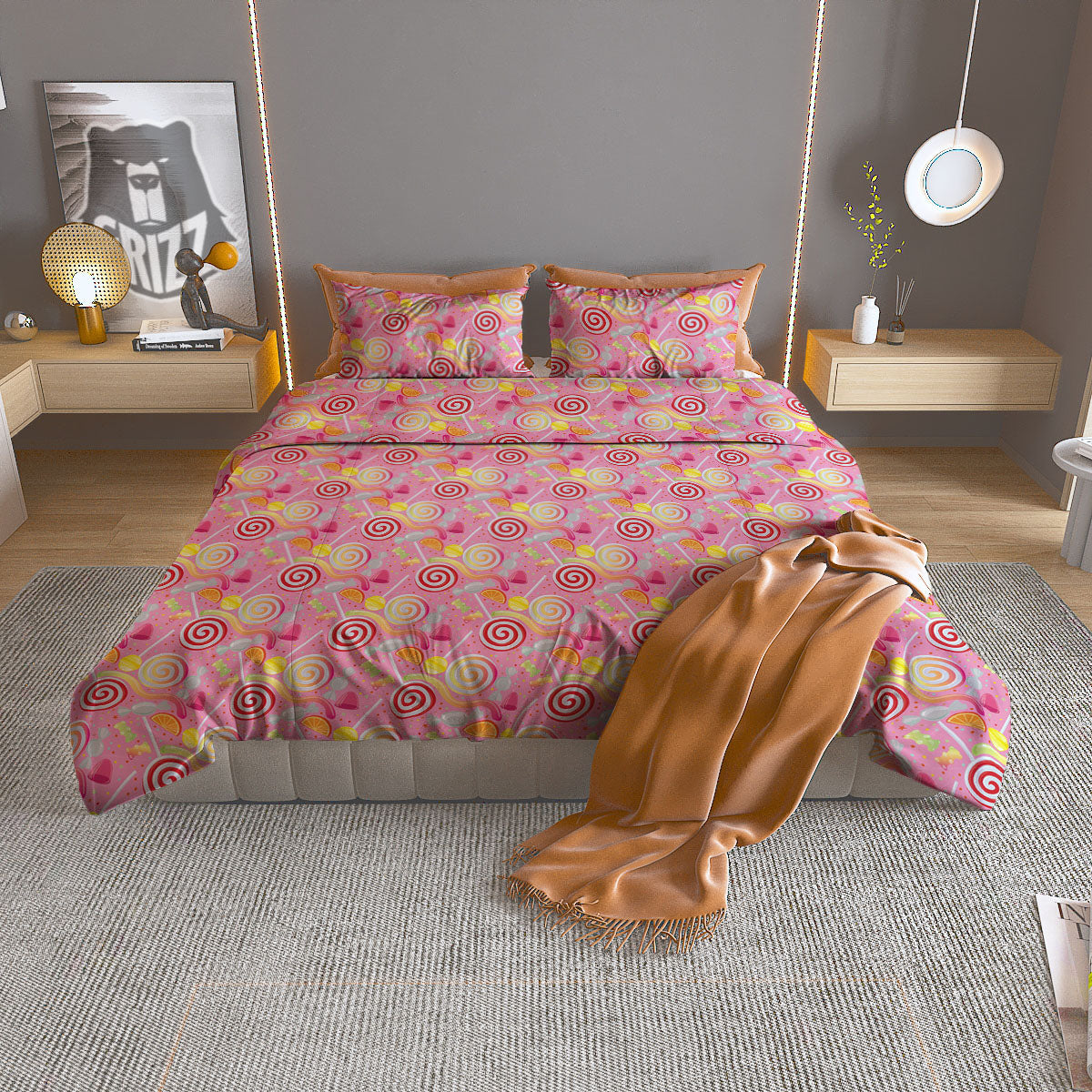 Christmas Defocused Lights Print Duvet Cover Bedding Set