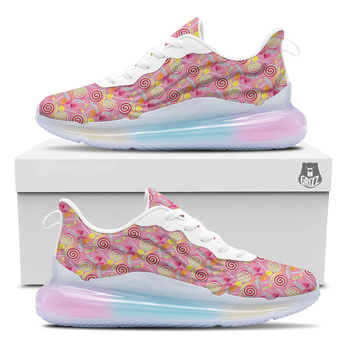 Candy Colorful Print Pattern Running Sneakers-grizzshop