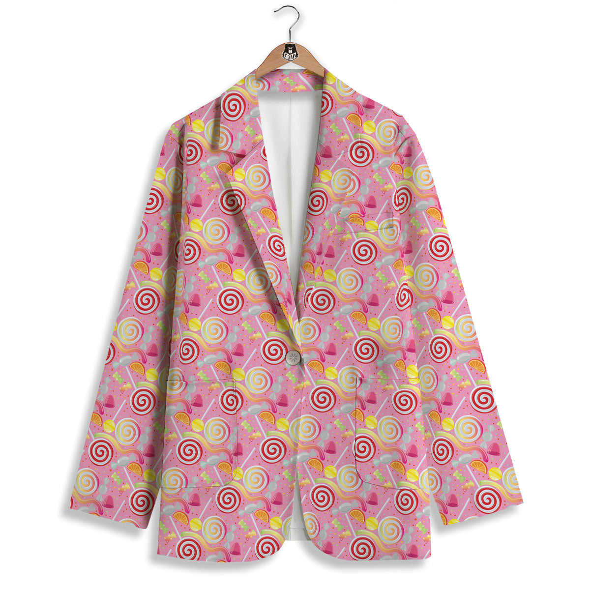 Candy Colorful Print Pattern Women's Blazer-grizzshop