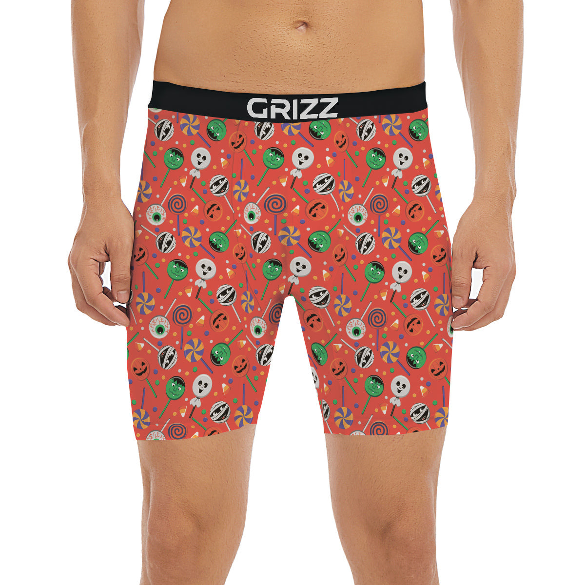 Candy Cute Halloween Print Pattern Boxer Briefs-grizzshop