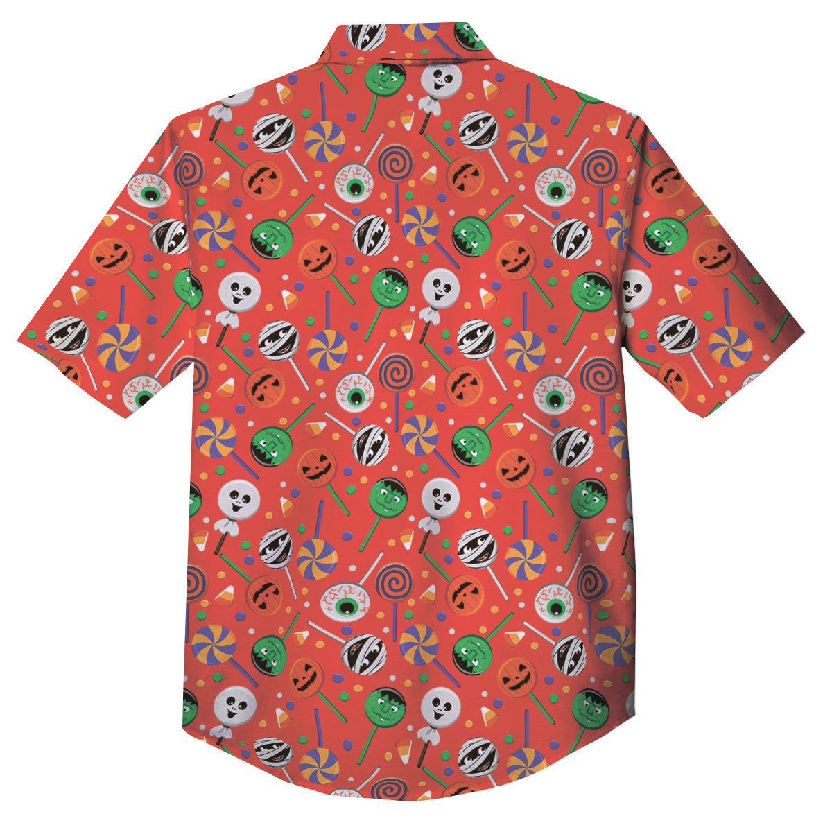Candy Cute Halloween Print Pattern Button Up Shirt-grizzshop
