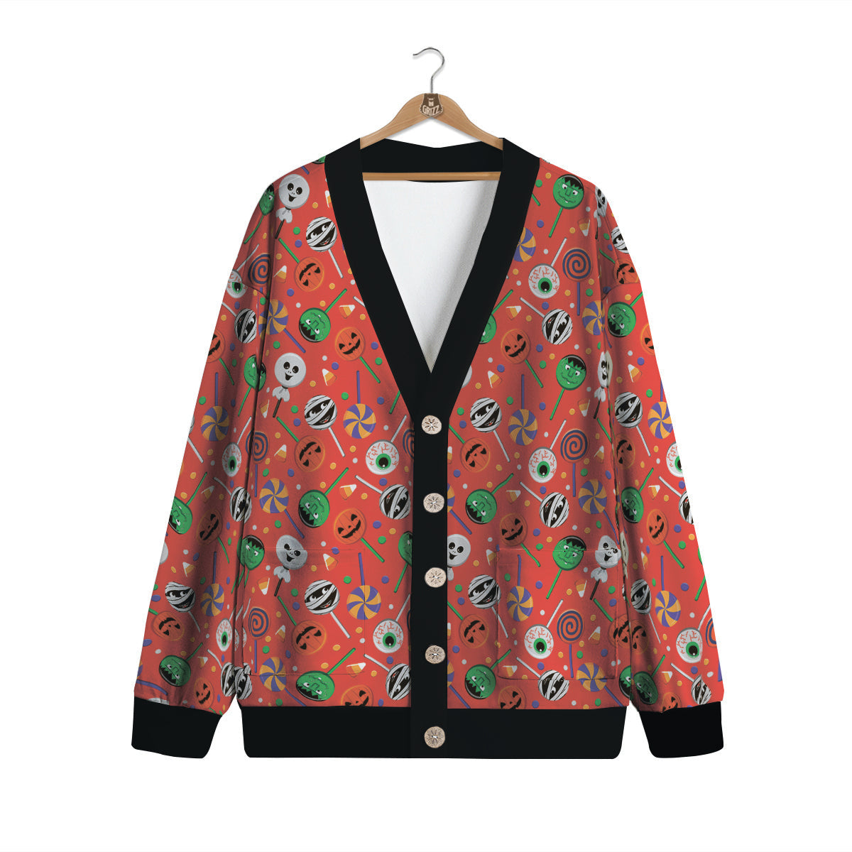 Candy Cute Halloween Print Pattern Cardigan-grizzshop