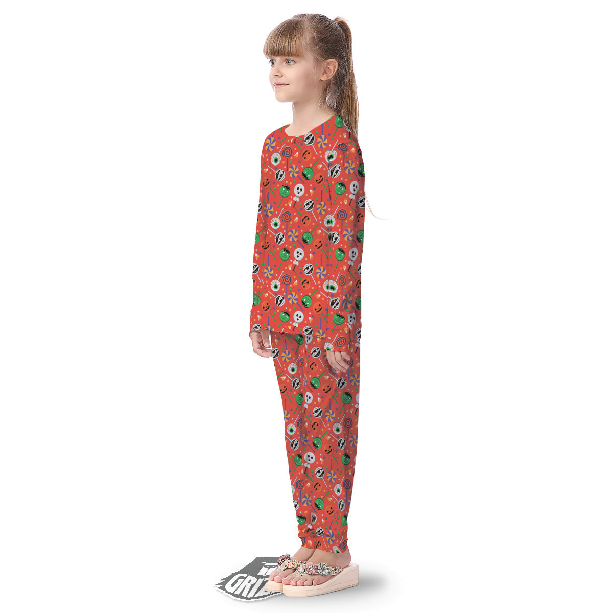 Candy Cute Halloween Print Pattern Kid's Pajamas-grizzshop