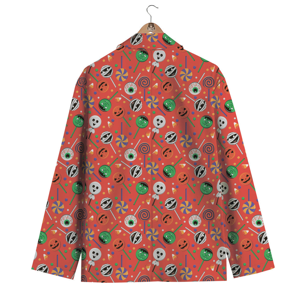 Candy Cute Halloween Print Pattern Men's Blazer-grizzshop