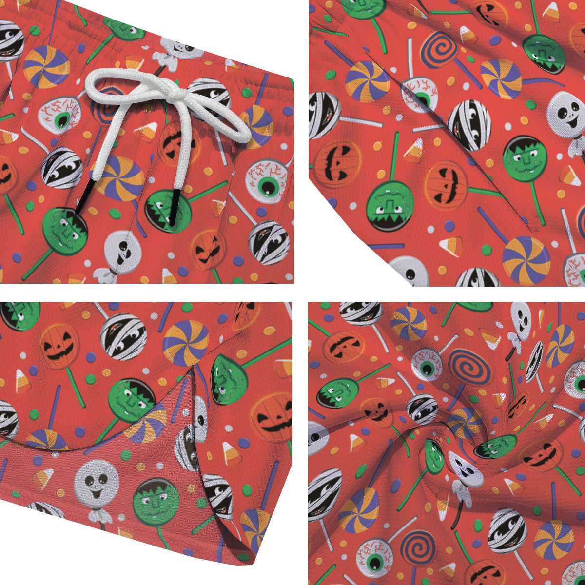 Candy Cute Halloween Print Pattern Men's Running Shorts-grizzshop