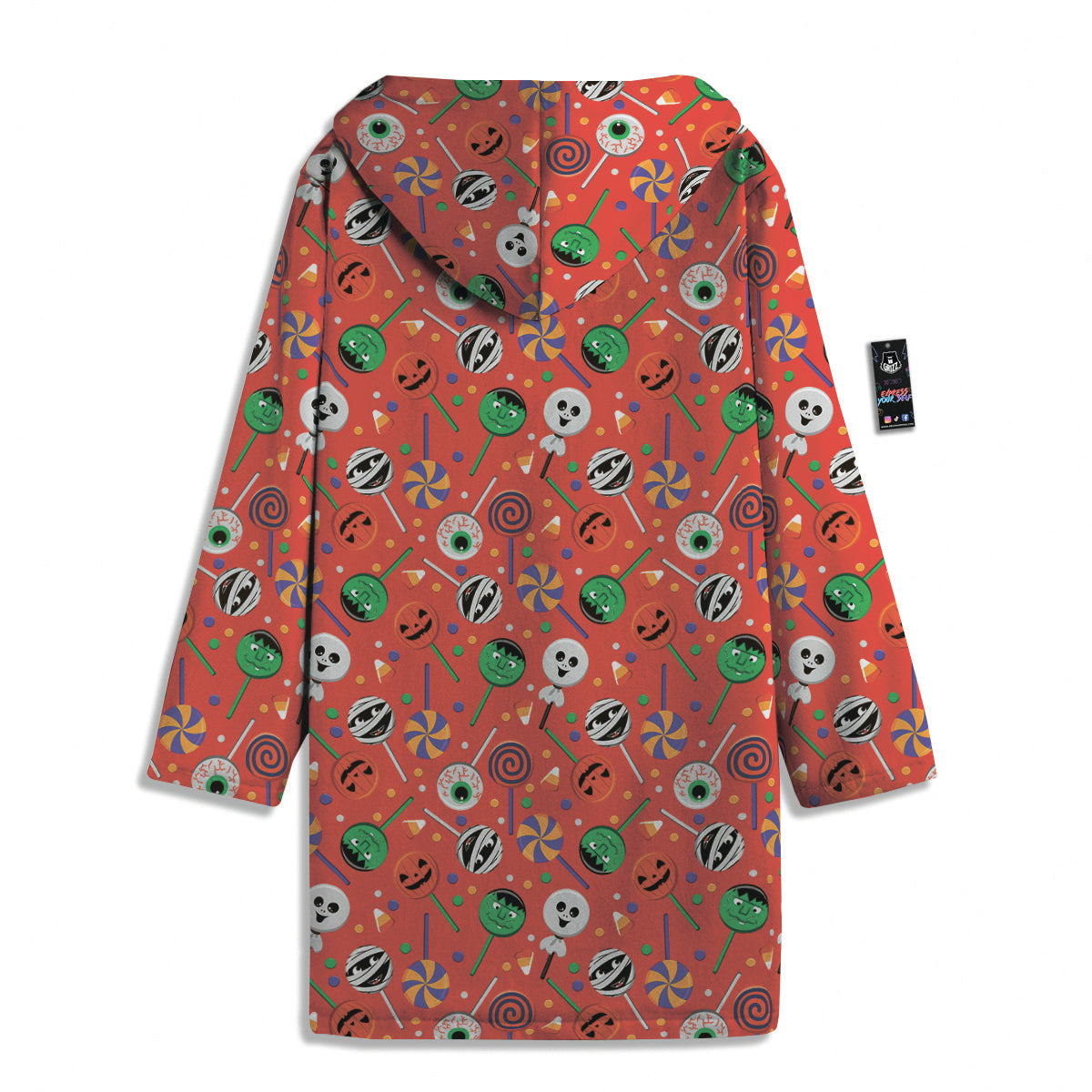 Candy Cute Halloween Print Pattern Men's Windbreaker Jacket-grizzshop
