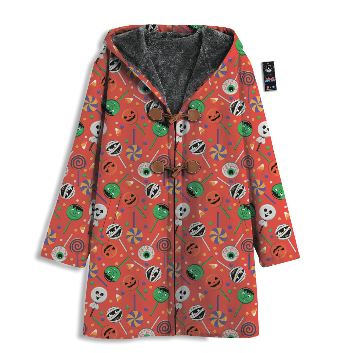 Candy Cute Halloween Print Pattern Men's Windbreaker Jacket-grizzshop