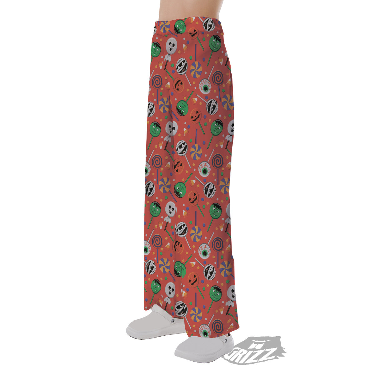 Candy Cute Halloween Print Pattern Pajama Pants-grizzshop