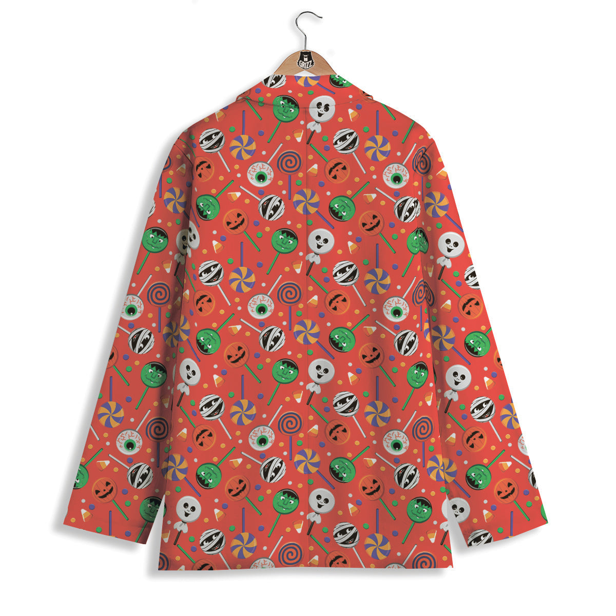 Candy Cute Halloween Print Pattern Women's Blazer-grizzshop