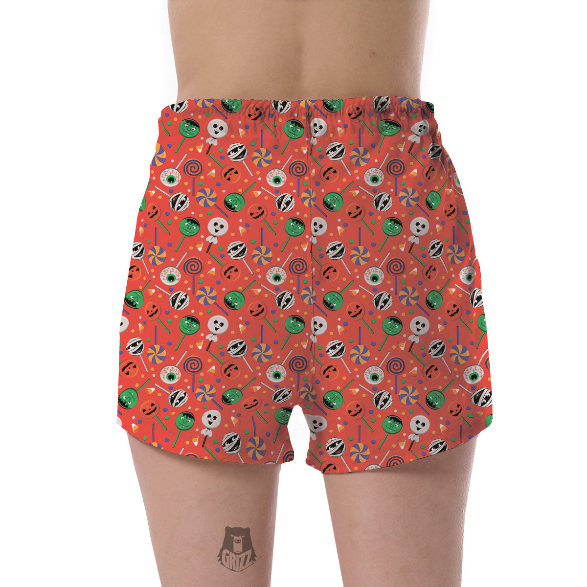 Candy Cute Halloween Print Pattern Women's Shorts-grizzshop