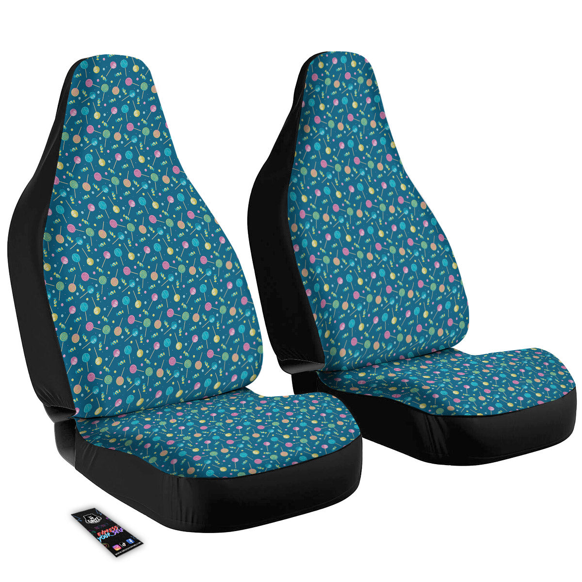 Candy Cute Print Pattern Car Seat Covers-grizzshop