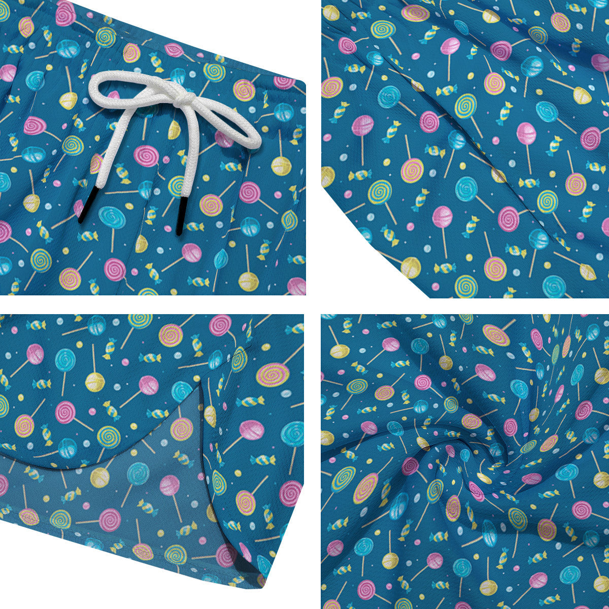 Candy Cute Print Pattern Men's Running Shorts-grizzshop