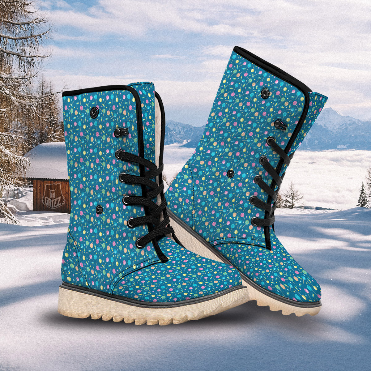 Candy Cute Print Pattern Snow Boots-grizzshop