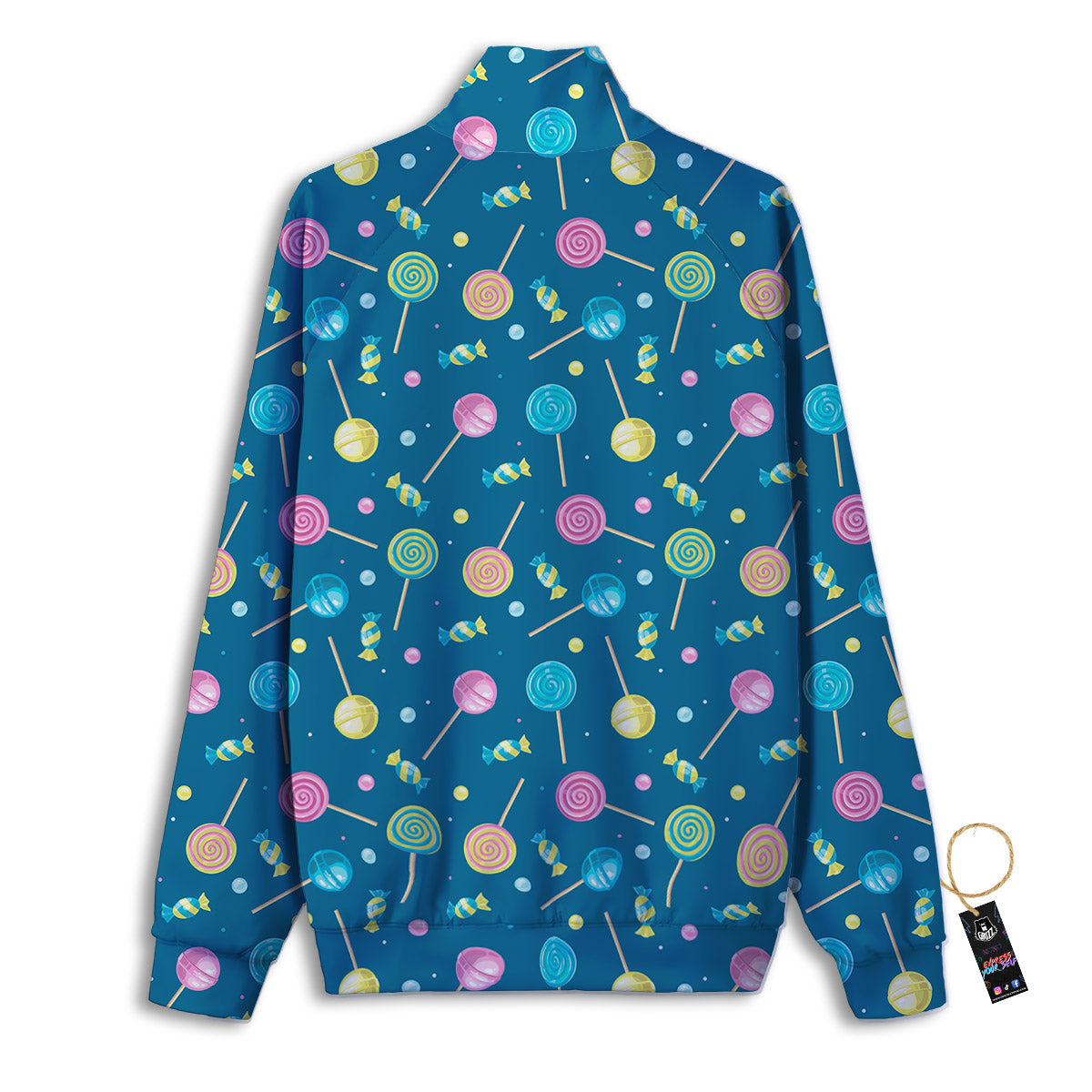 Candy Cute Print Pattern Track Jacket-grizzshop