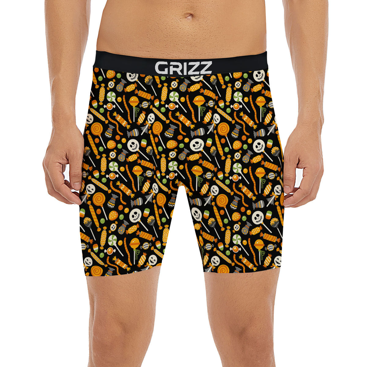 Candy Halloween Print Pattern Boxer Briefs-grizzshop