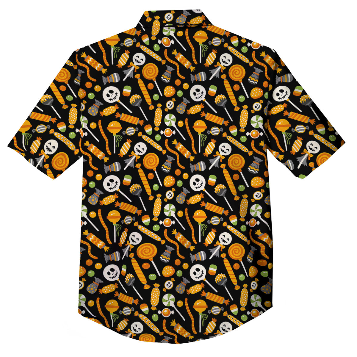 Candy Halloween Print Pattern Button Up Shirt-grizzshop