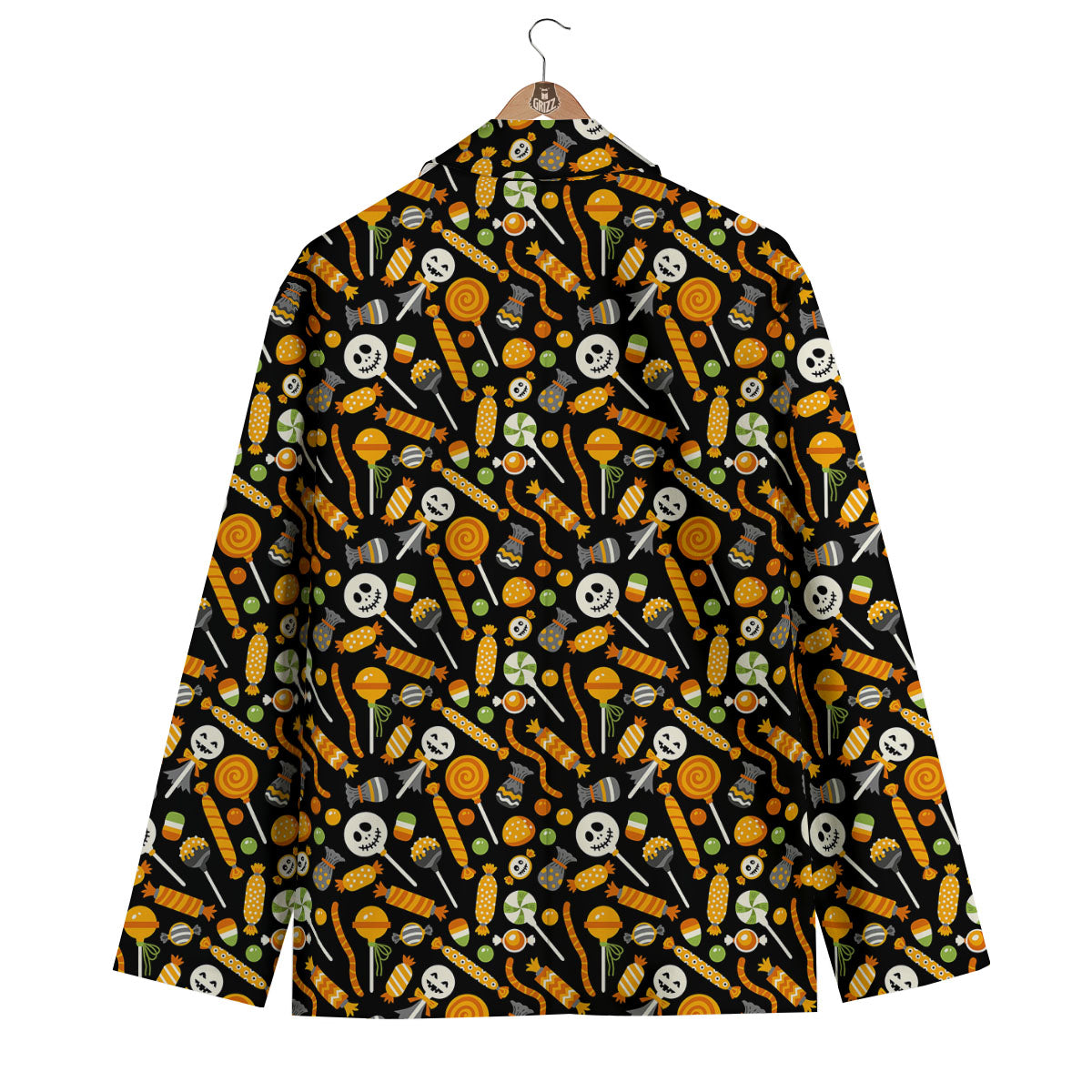 Candy Halloween Print Pattern Men's Blazer-grizzshop