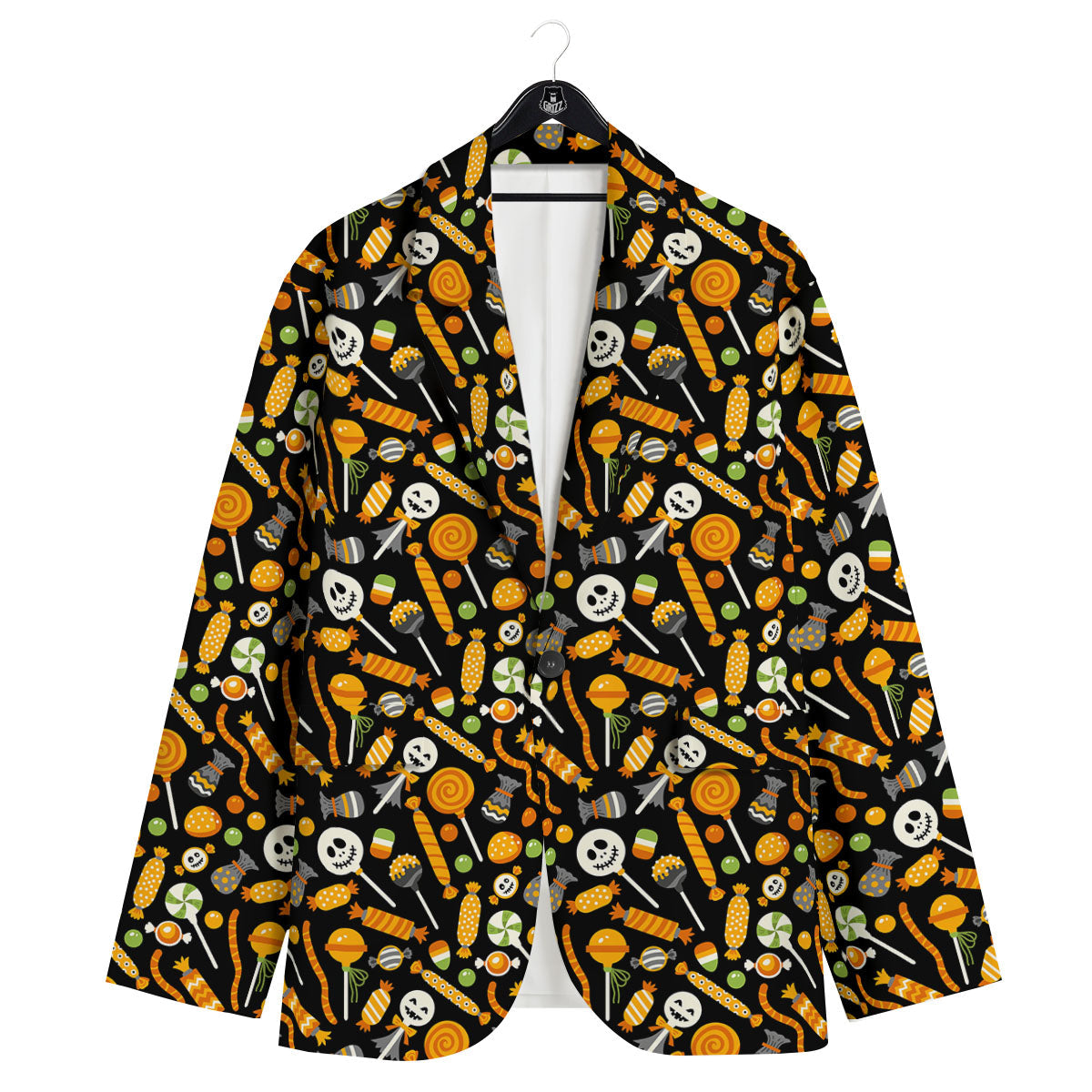 Candy Halloween Print Pattern Men's Sport Coat-grizzshop