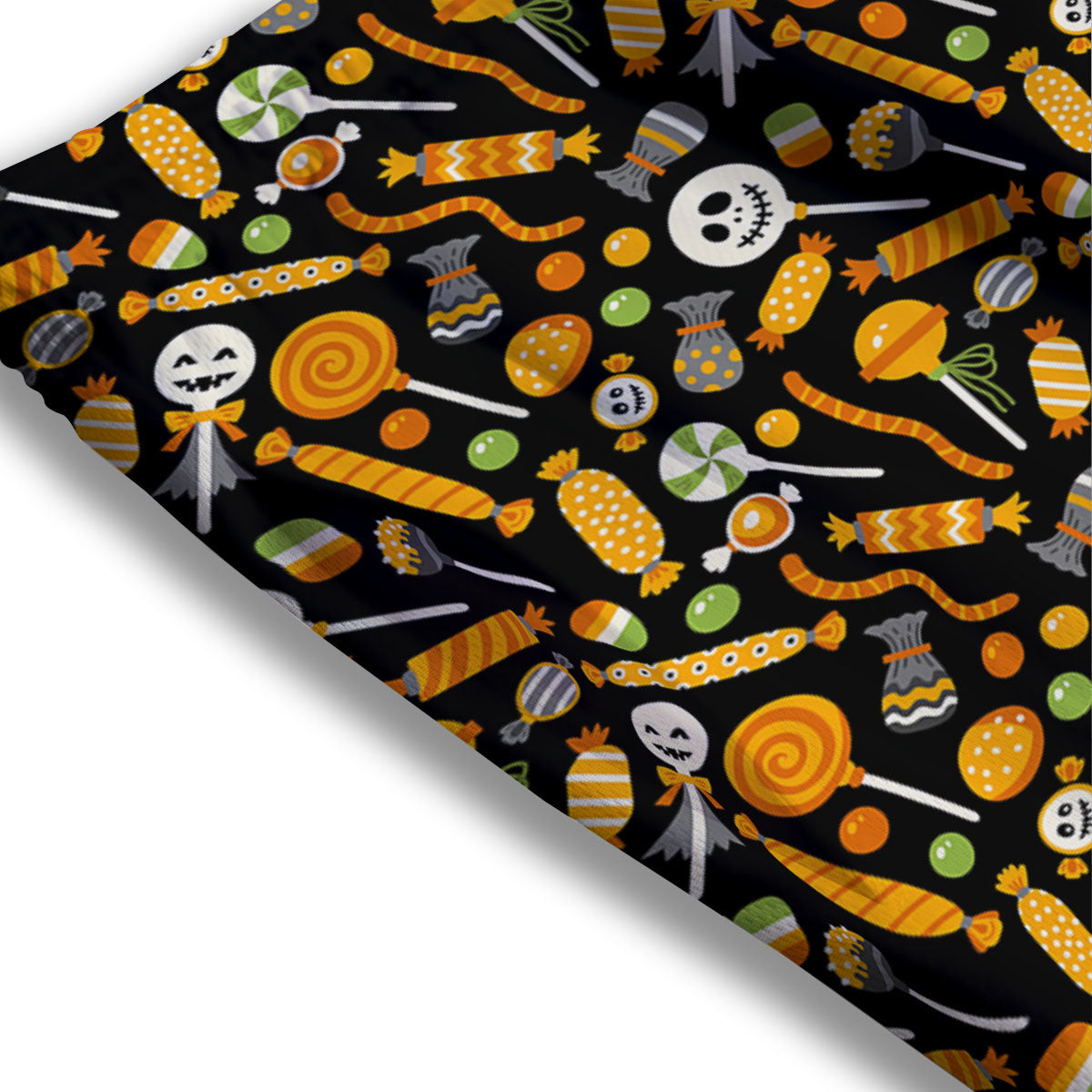 Candy Halloween Print Pattern Mesh Shorts