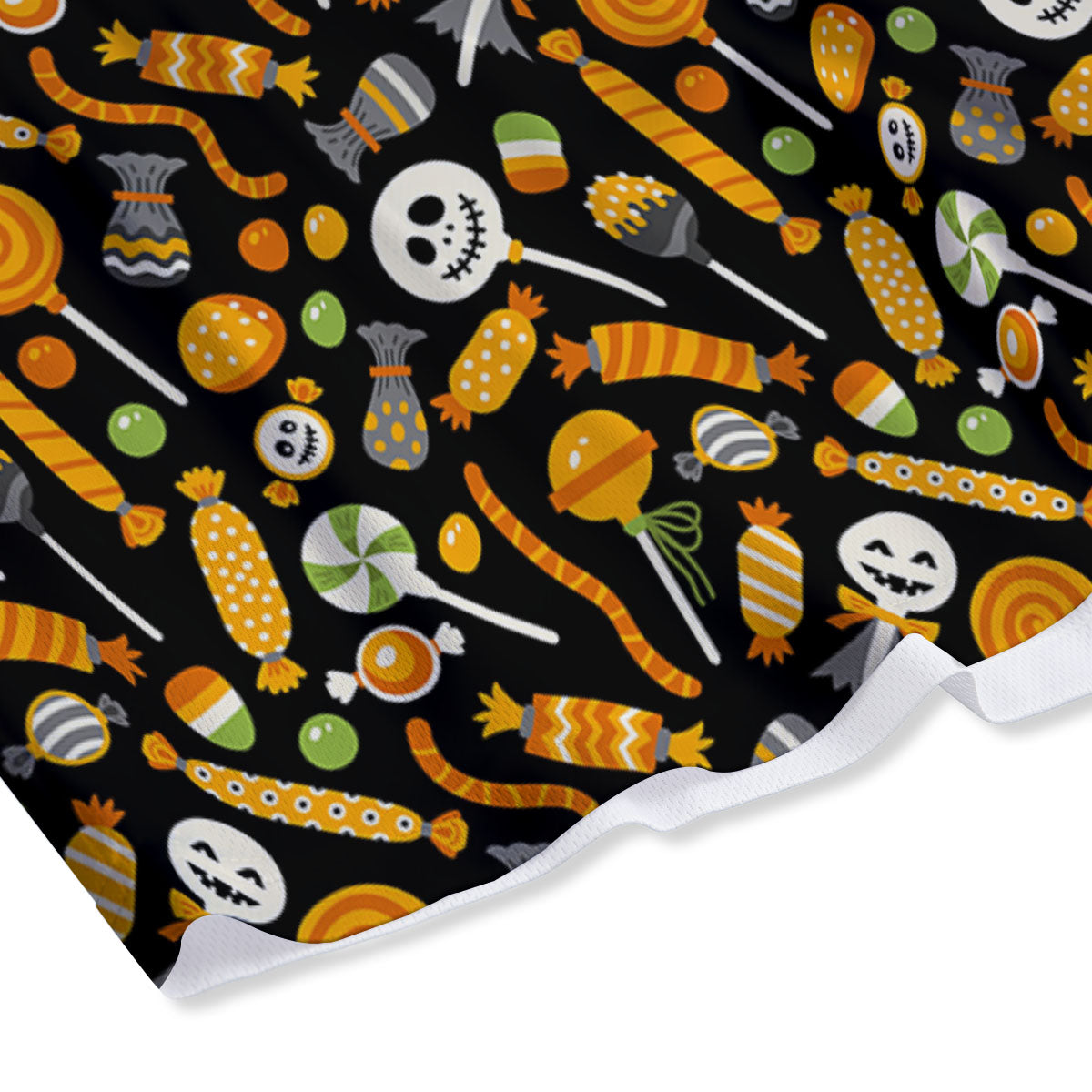 Candy Halloween Print Pattern Mesh Shorts
