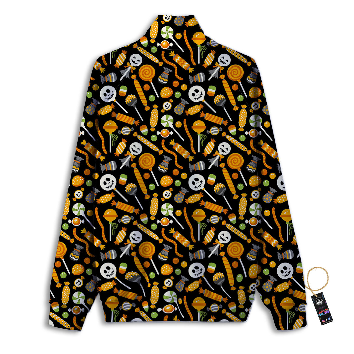 Candy Halloween Print Pattern Track Jacket-grizzshop