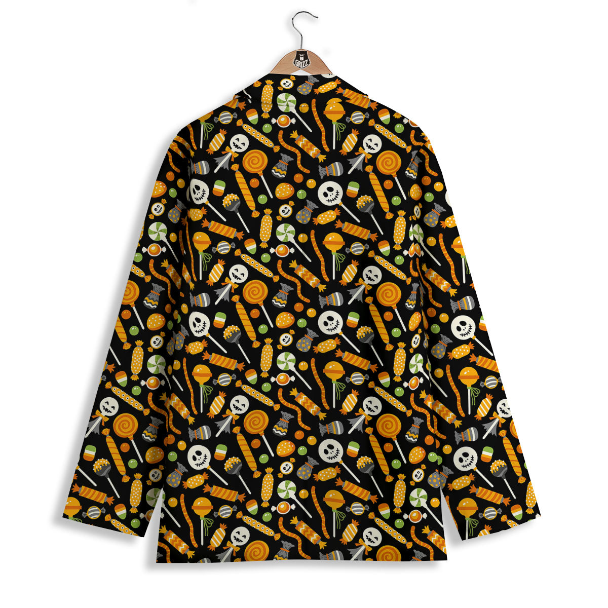Candy Halloween Print Pattern Women's Blazer-grizzshop