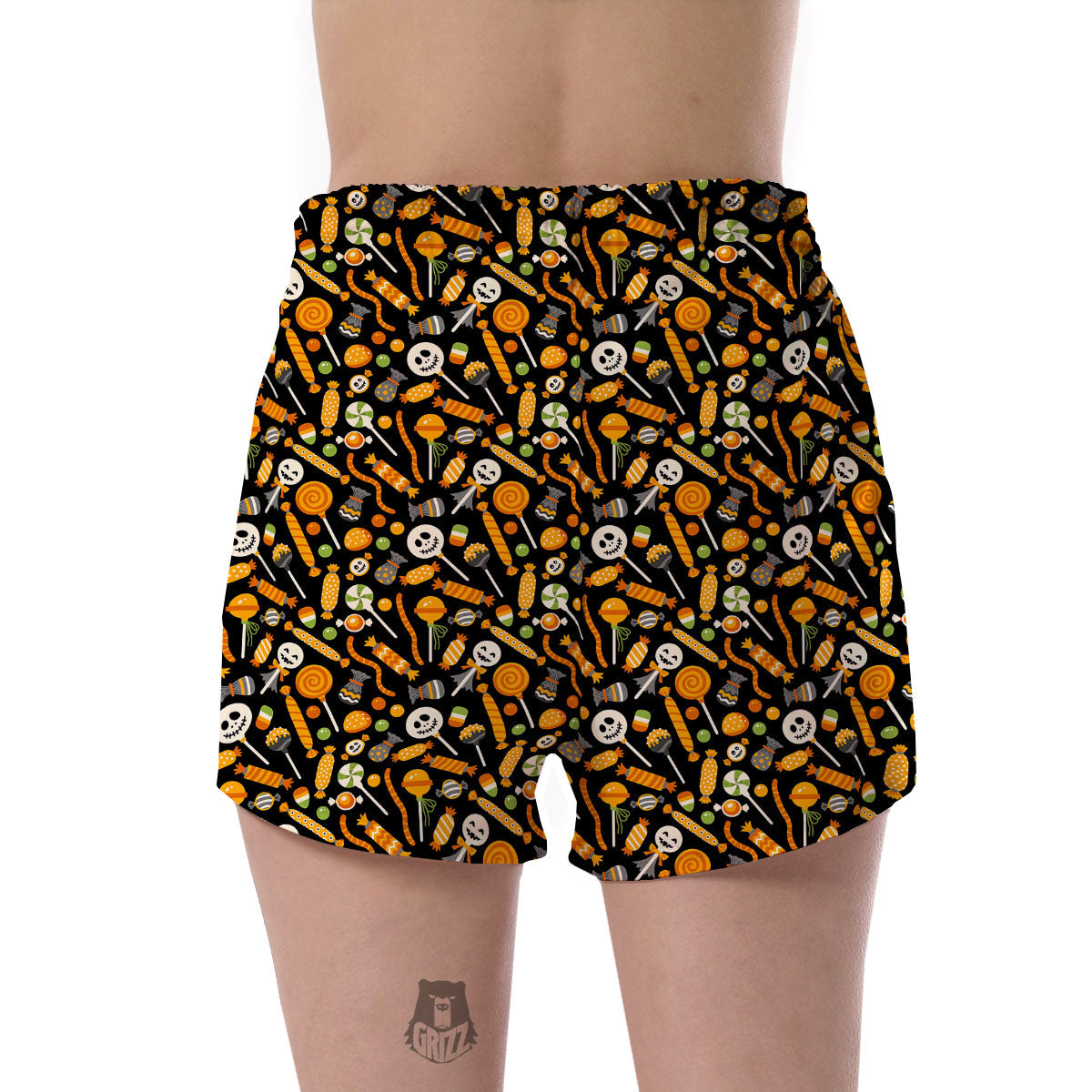 Candy Halloween Print Pattern Women's Shorts-grizzshop