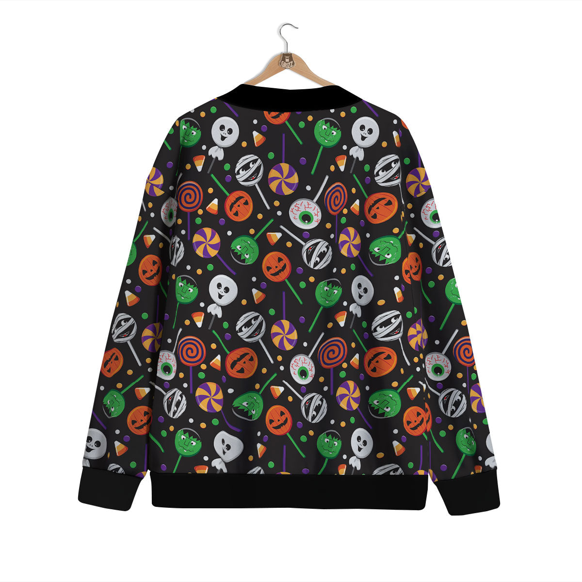 Candy Monsters Halloween Print Pattern Cardigan-grizzshop