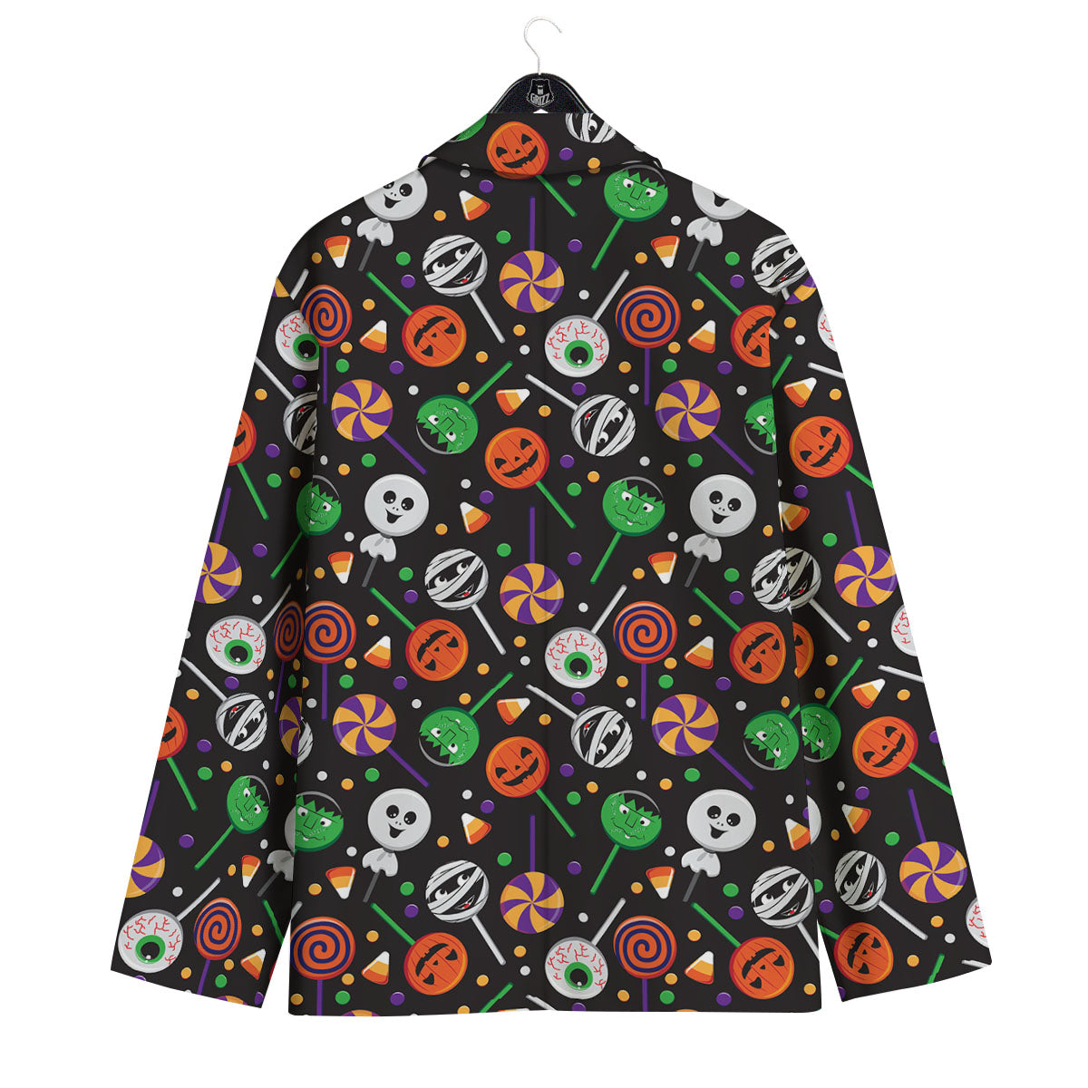 Candy Monsters Halloween Print Pattern Men's Sport Coat-grizzshop