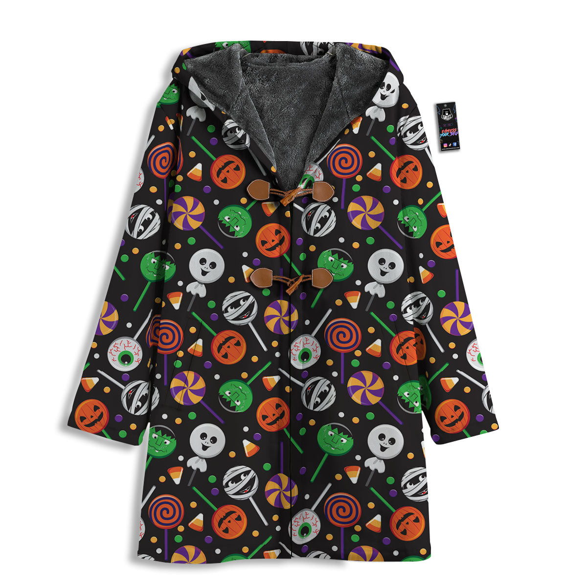 Candy Monsters Halloween Print Pattern Men's Windbreaker Jacket-grizzshop