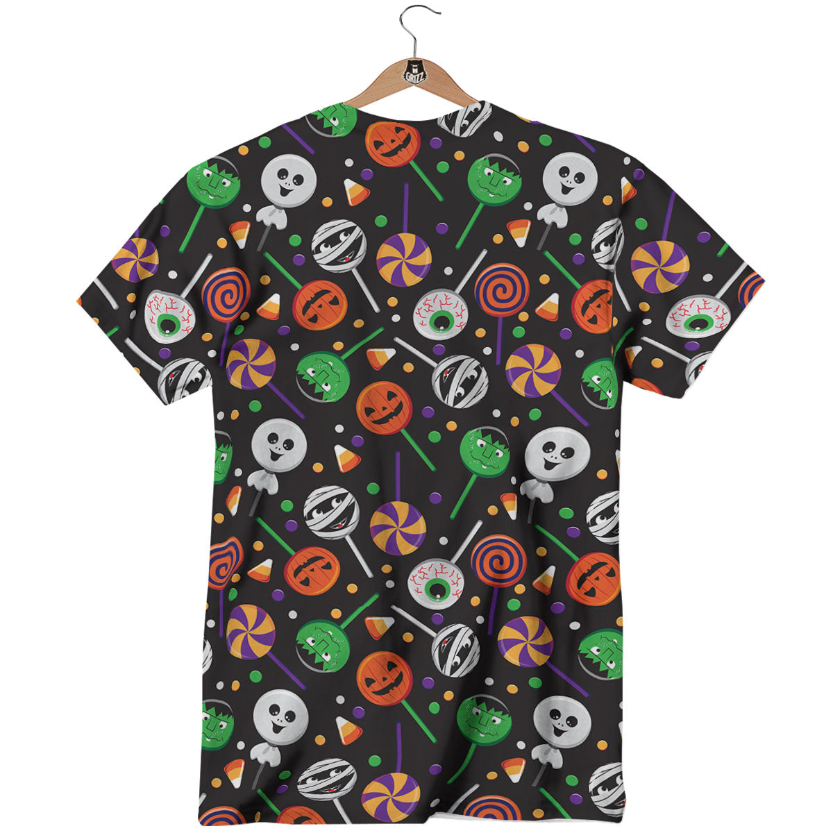 Candy Monsters Halloween Print Pattern T-Shirt-grizzshop